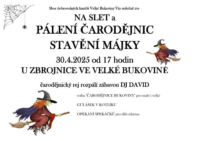 Pálení čarodějnic - Velká Bukovina